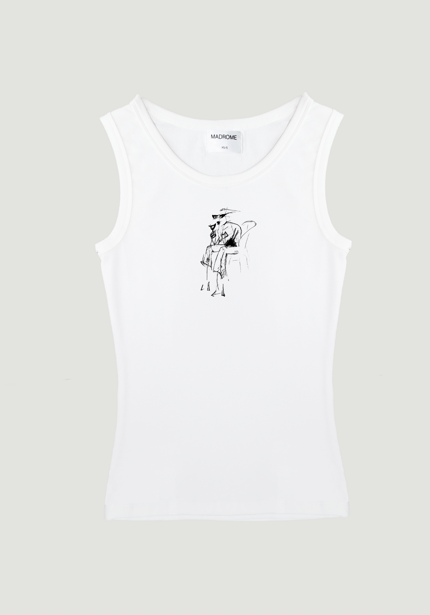 Wine Illustration Tank Top White