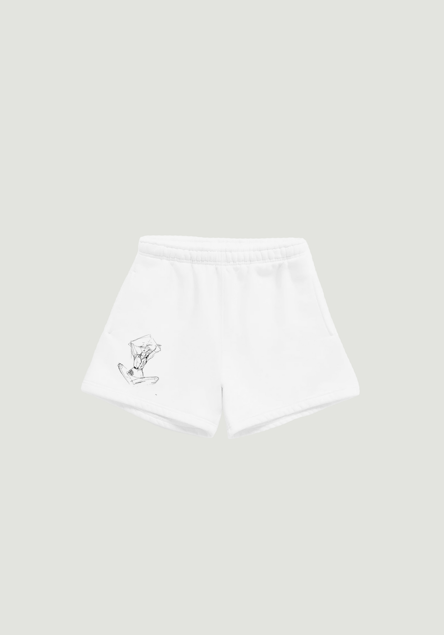 Yoga Illustration Shorts White