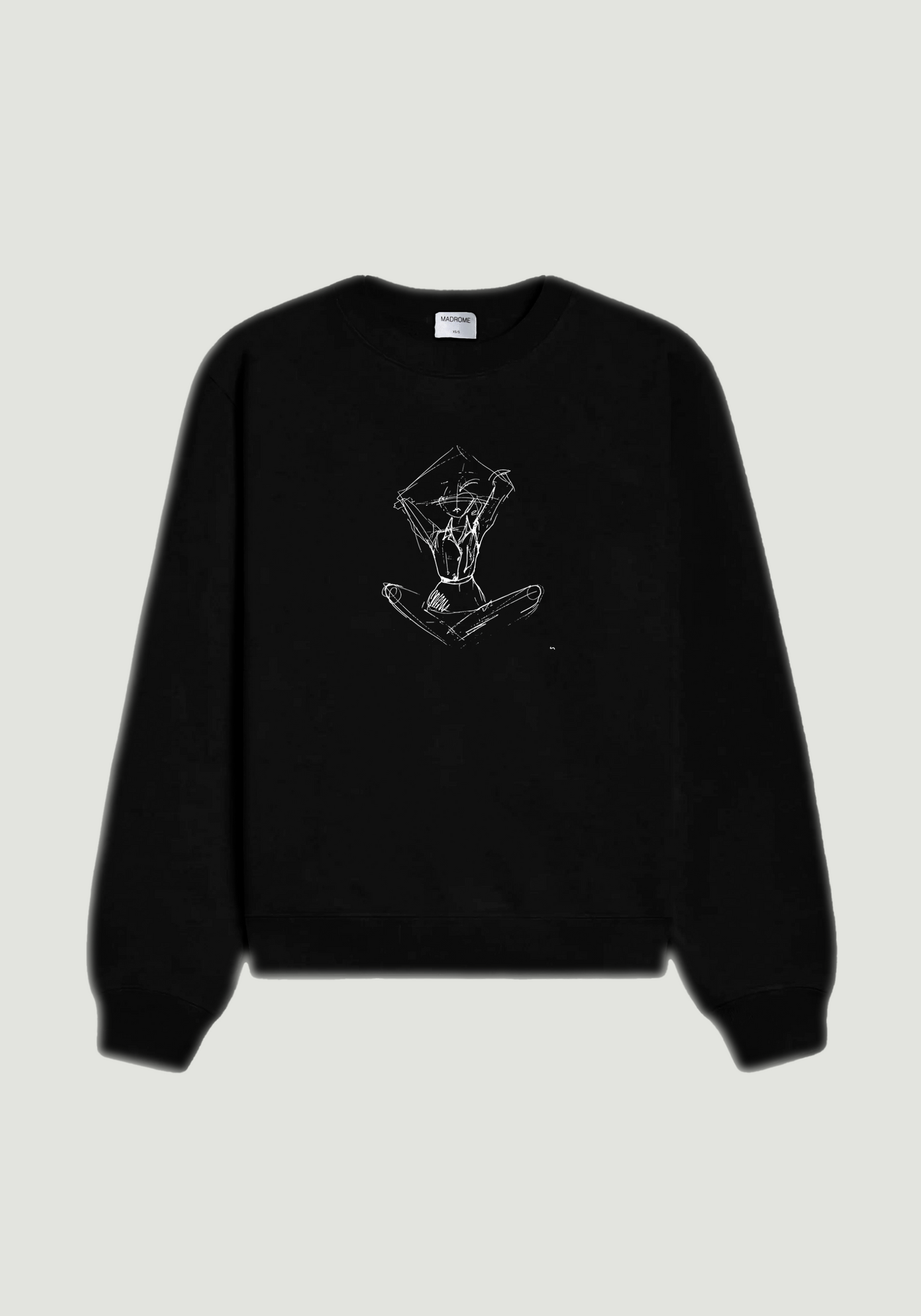 Yoga Illustration Crewneck Black