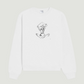 Yoga Illustration Crewneck White