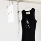 Fringe Illustration Tank Top Black