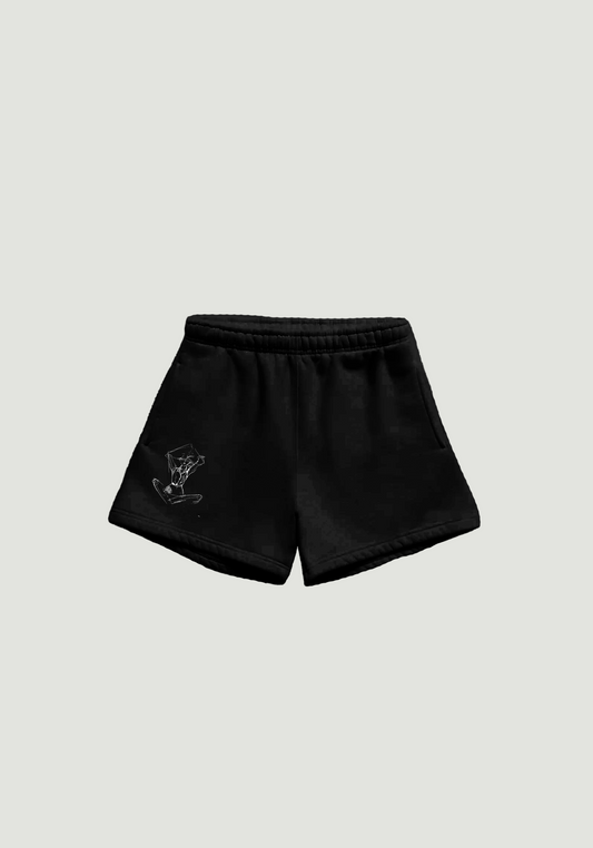 Yoga Illustration Shorts Black